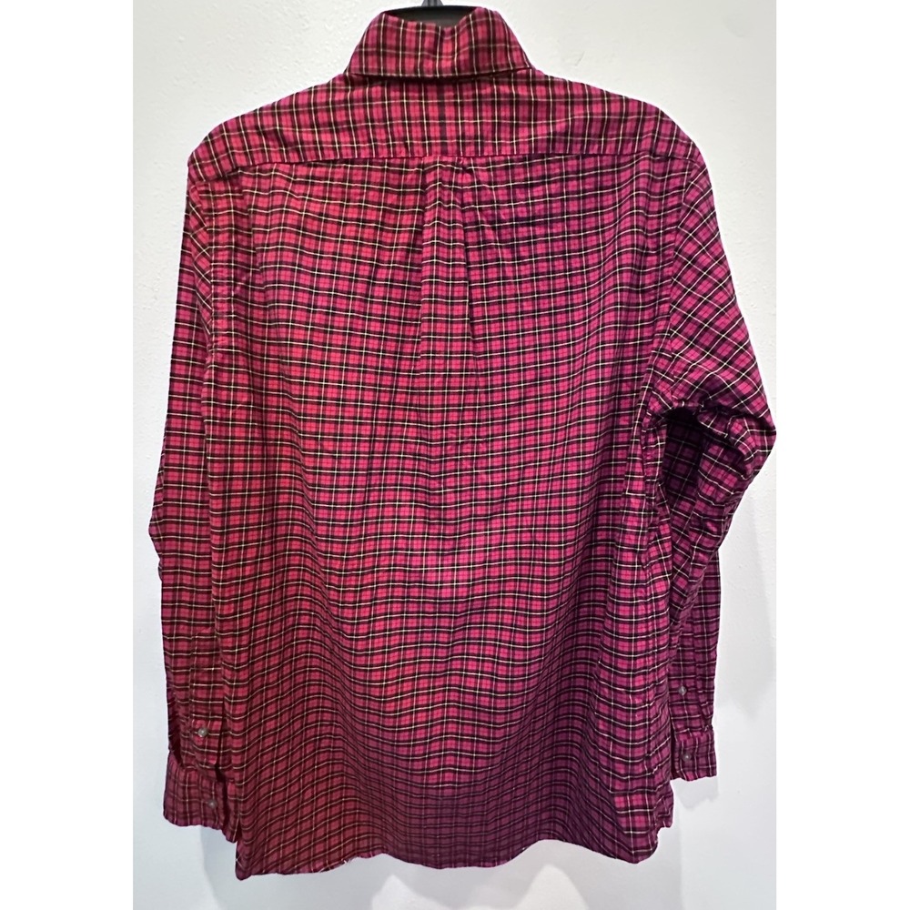 Ralph Lauren Shirt Mens Medium Red Blue Pony Button Down Long Sleeve Preppy - Picture 2 of 12